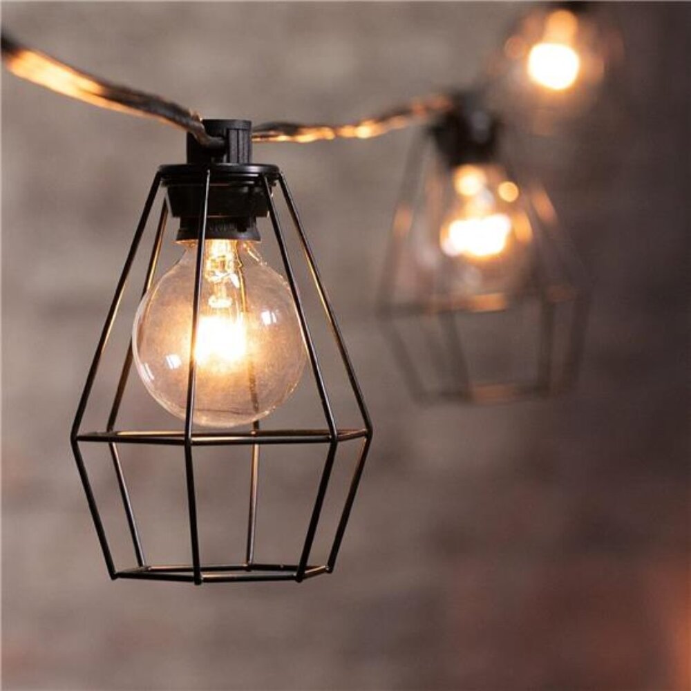 Outdoor Lantern String Lights Cafe Lights 20Feet with 12 Clear G40 Bulbs